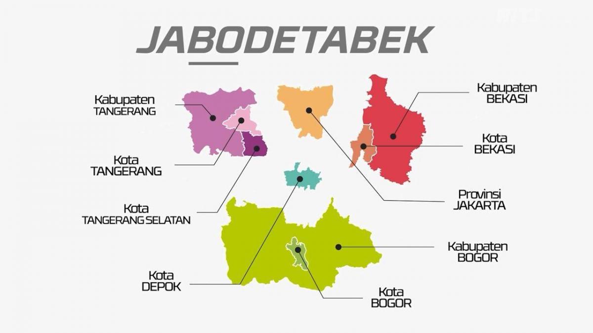 χάρτης της jabodetabek