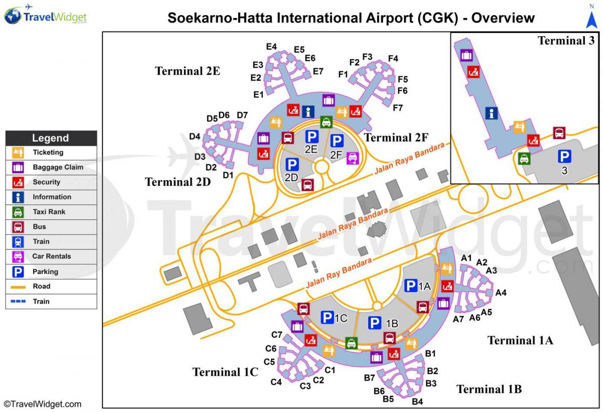soekarno hatta airport terminal χάρτης