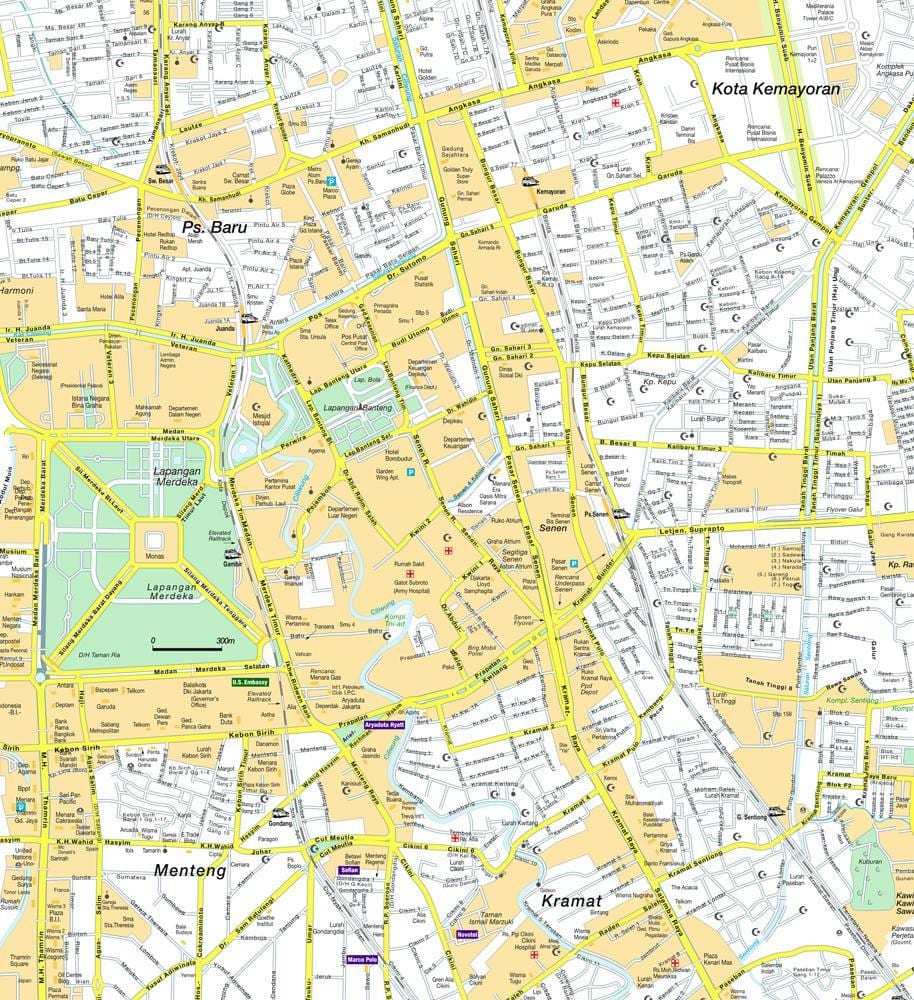 χάρτης της menteng Jakarta