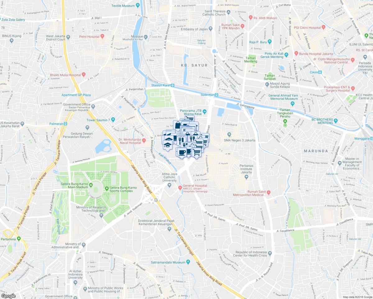 sudirman Jakarta χάρτης