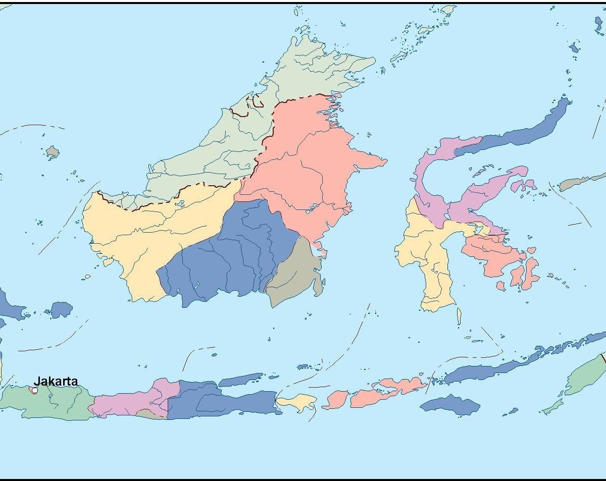 χάρτης της Τζακάρτα εμφάνιση χάρτη διάνυσμα