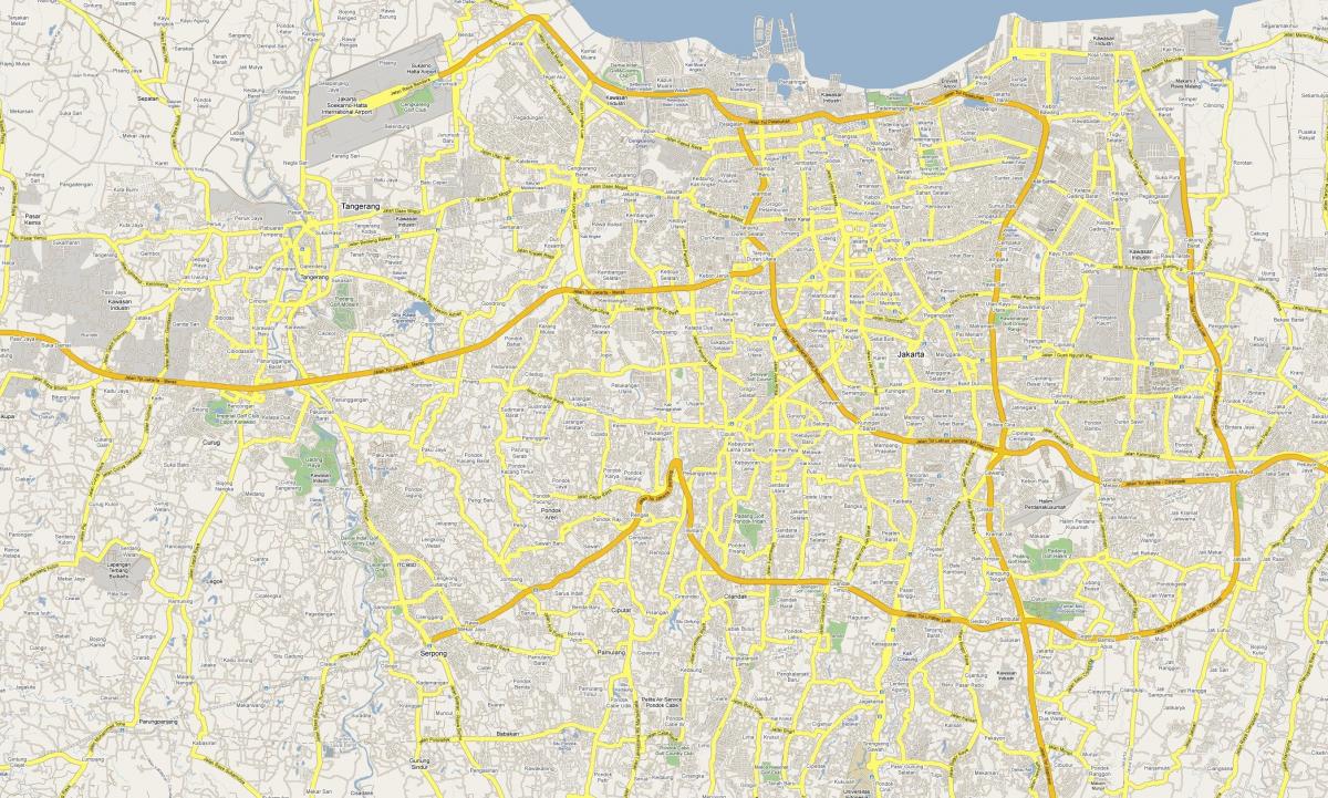 χάρτης της Τζακάρτα δρόμο