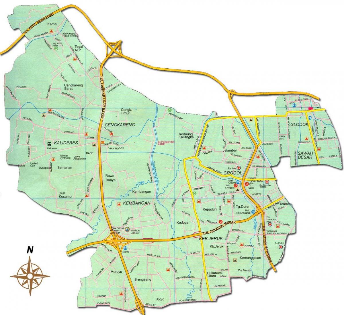 Jakarta barat χάρτης