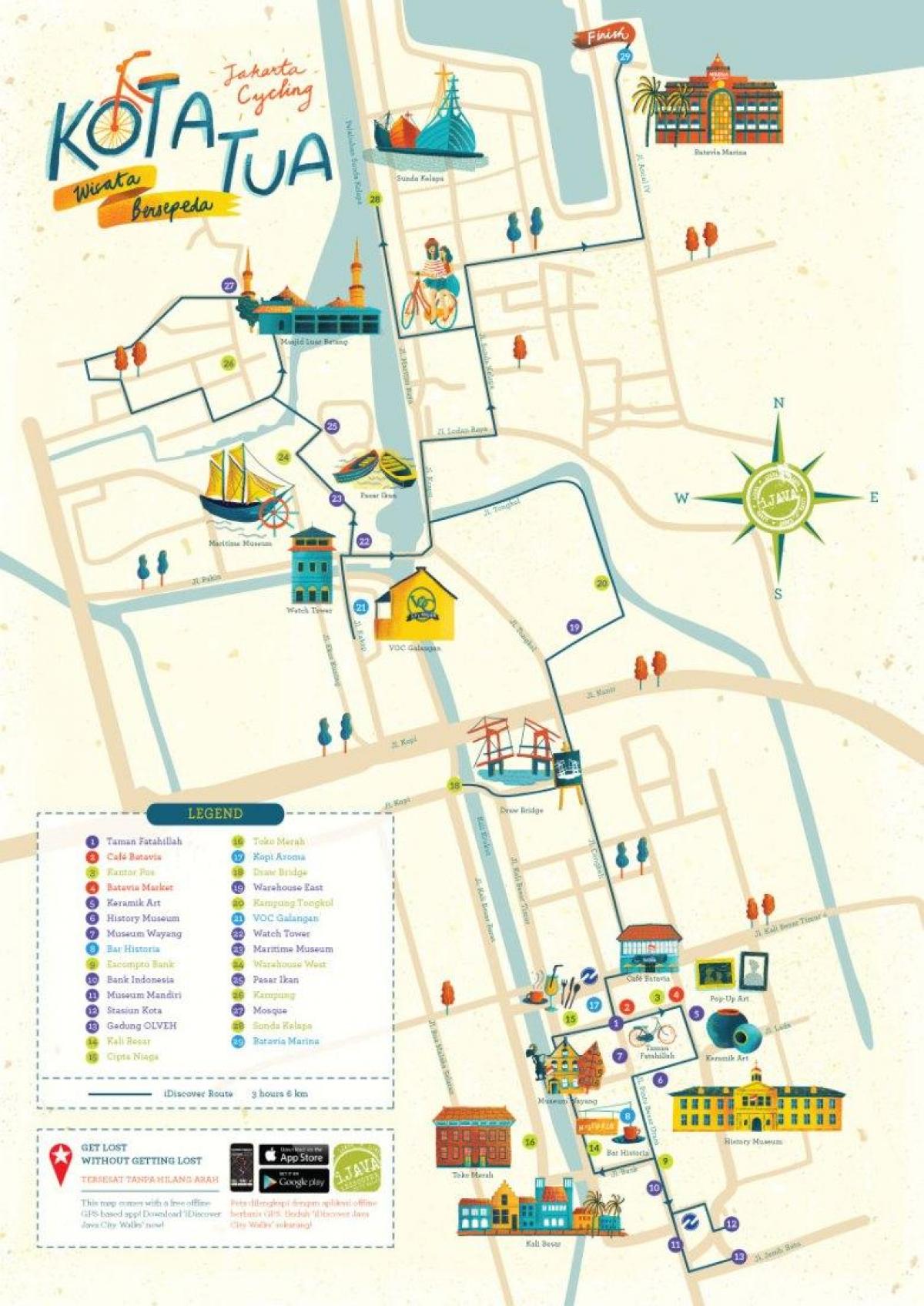 χάρτης της kota Τζακάρτα