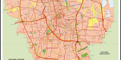 Κεντρική Τζακάρτα εμφάνιση χάρτη
