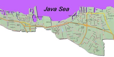 Jakarta utara χάρτης
