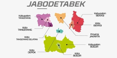 Χάρτης της jabodetabek