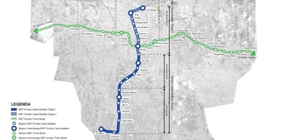 Τζακάρτα mrt χάρτη της διαδρομής