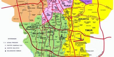 Χάρτης της Τζακάρτα αξιοθέατα